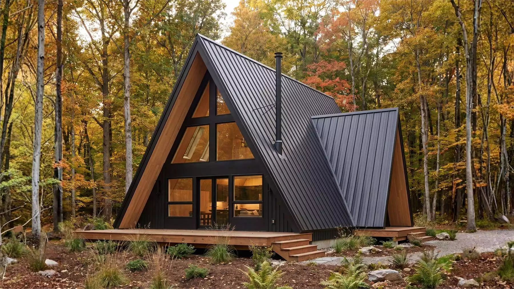 Chalet A-Frame Origan — vue extérieure