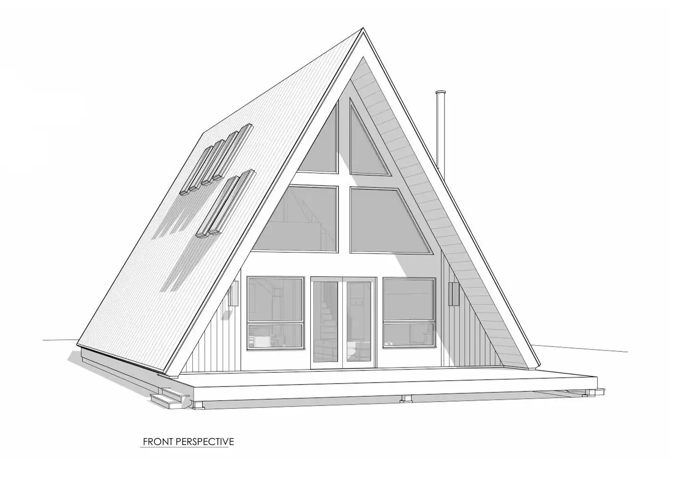 Chalet A-Frame Origan — perspective avant