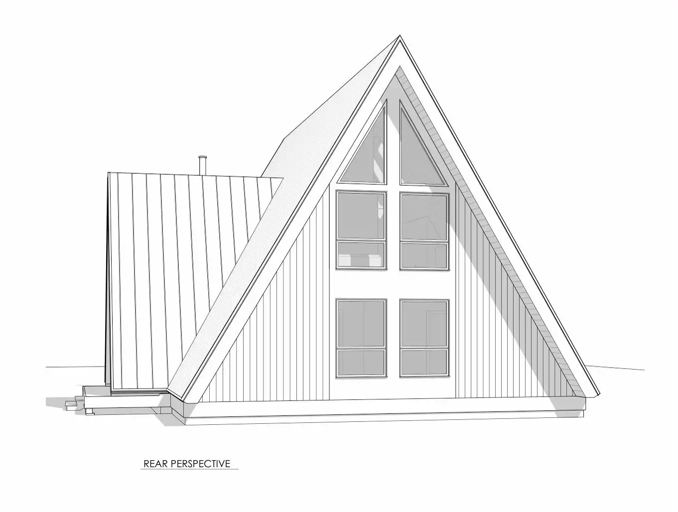 Chalet A-Frame Origan — perspective arrière