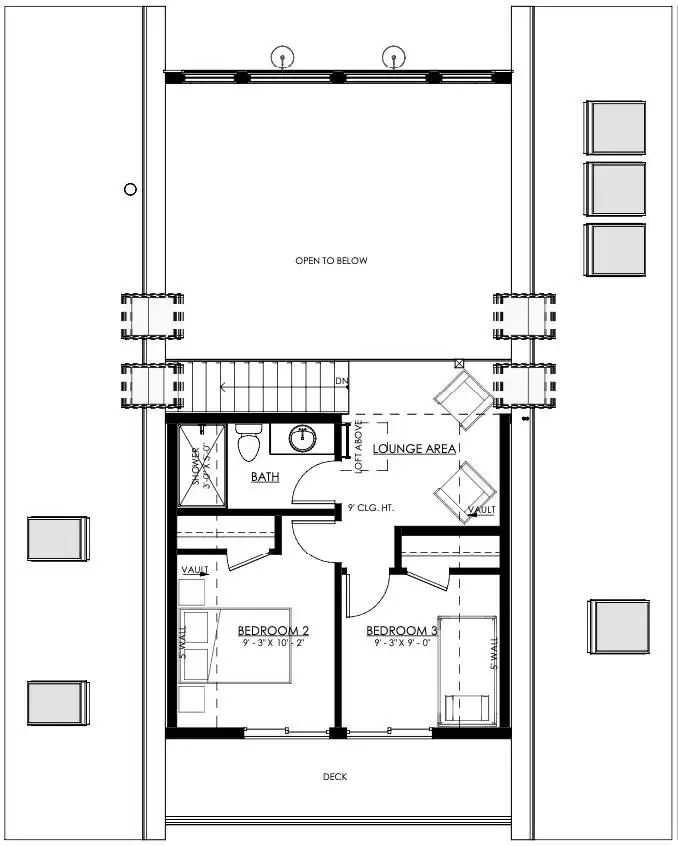 Chalet A-Frame Origan — plan étage